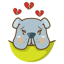 Bozzy, the funny and cute bulldog puppy sticker #1222754