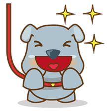 Bozzy, the funny and cute bulldog puppy sticker #1222757