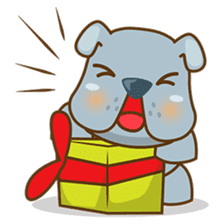 Bozzy, the funny and cute bulldog puppy sticker #1222759