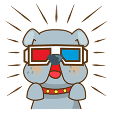 Bozzy, the funny and cute bulldog puppy sticker #1222761