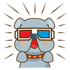 Bozzy, the funny and cute bulldog puppy sticker #1222761