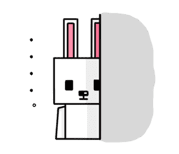 square rabbit sticker #1223523