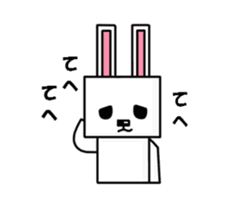 square rabbit sticker #1223524