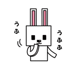 square rabbit sticker #1223525