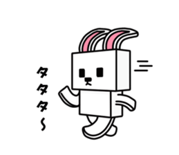 square rabbit sticker #1223526