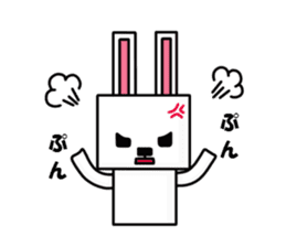 square rabbit sticker #1223530
