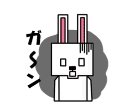 square rabbit sticker #1223532