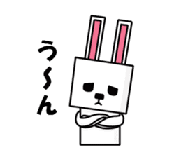 square rabbit sticker #1223540