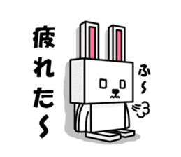 square rabbit sticker #1223542