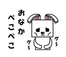 square rabbit sticker #1223543