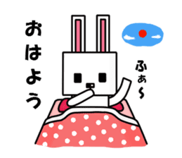 square rabbit sticker #1223546