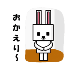 square rabbit sticker #1223560