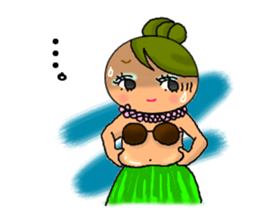 Hula girl Pua sticker #1223982