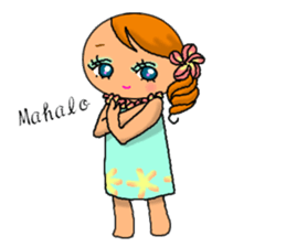 Hula girl Pua sticker #1223995