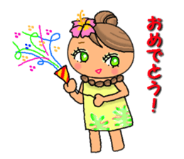 Hula girl Pua sticker #1223996