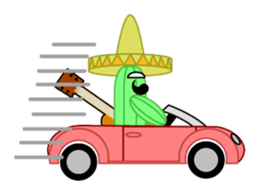 Mariachi Cactus 2nd sticker #1224506