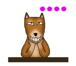 my sullen Japanese Shiba inu sticker #1224654