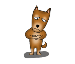 my sullen Japanese Shiba inu sticker #1224657