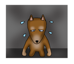 my sullen Japanese Shiba inu sticker #1224665