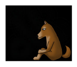 my sullen Japanese Shiba inu sticker #1224667