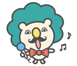 Mustache Lion sticker #1225202