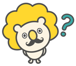 Mustache Lion sticker #1225204