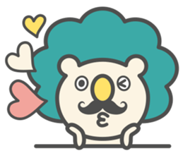Mustache Lion sticker #1225205