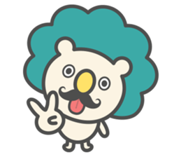 Mustache Lion sticker #1225209