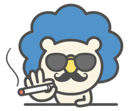 Mustache Lion sticker #1225210