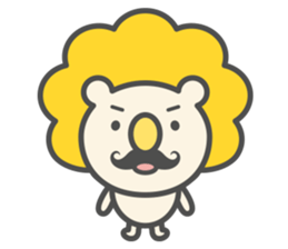 Mustache Lion sticker #1225211