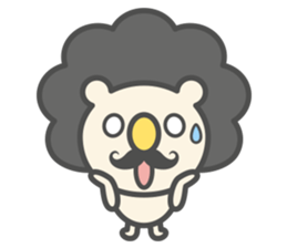 Mustache Lion sticker #1225221