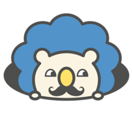 Mustache Lion sticker #1225223