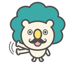 Mustache Lion sticker #1225225