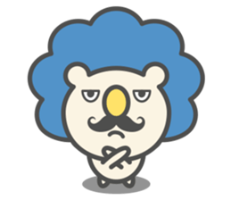Mustache Lion sticker #1225228