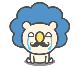 Mustache Lion sticker #1225230
