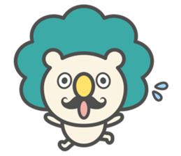 Mustache Lion sticker #1225231