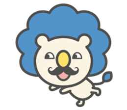 Mustache Lion sticker #1225232