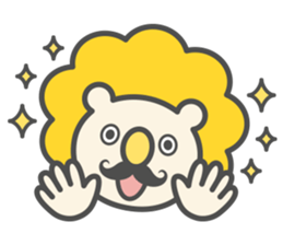 Mustache Lion sticker #1225235