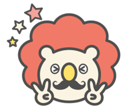 Mustache Lion sticker #1225238
