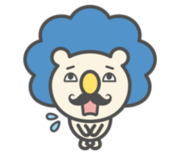 Mustache Lion sticker #1225239