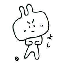 Hey rabbit! You are easygoing. sticker #1225412