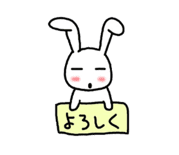 Loose white rabbit sticker #1226766