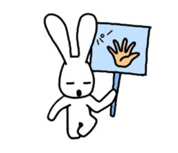 Loose white rabbit sticker #1226781