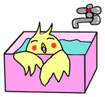 Bobbed parakeet Japanese version sticker #1227814