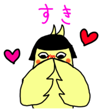 Bobbed parakeet Japanese version sticker #1227829