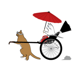 Cats of the Edo era. sticker #1227960