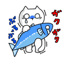 cat and fish sticker #1228101