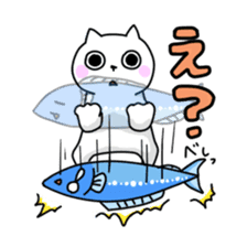 cat and fish sticker #1228114