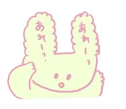 Rabbit, Hand, White, Triangle, Moon sticker #1228445