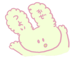 Rabbit, Hand, White, Triangle, Moon sticker #1228448